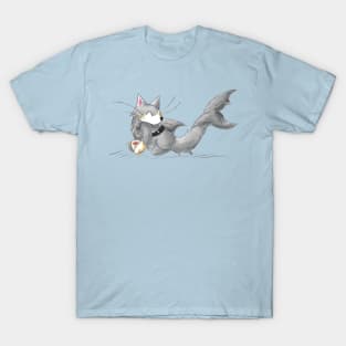 Tea Loving Cat Shark T-Shirt